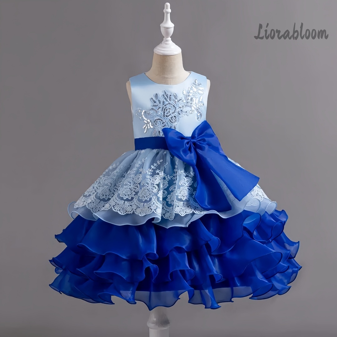 Formal Wear Women Us - Girls' Dress With Large Bow Sleeveless