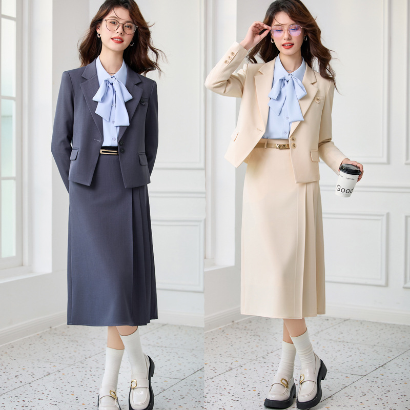 Gray women's suit set for spri - đánh giá và giá Women'S Formal Wear Petite