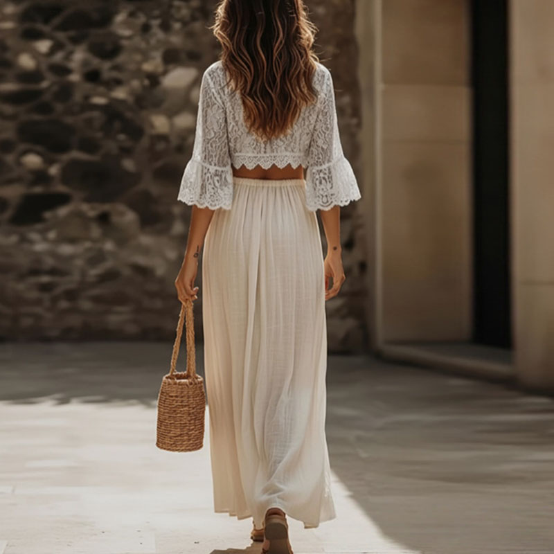 Womens Bohemian Lace Two Piece - đánh giá và giá Women'S Formal Wear Suits