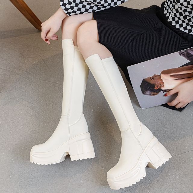 Womens Knee High Thick Sole Wi - đánh giá và giá Formal Wear Women Us
