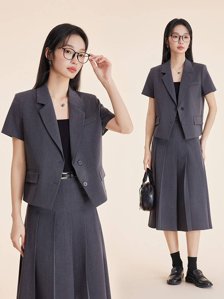 Gray women's suit set for autu - đánh giá và giá Women'S Formal Wear Petite