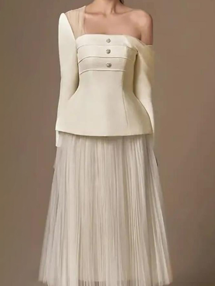 TWOTWINSTYLE Solid Two Piece S - đánh giá và giá Pencil Skirt Midi
