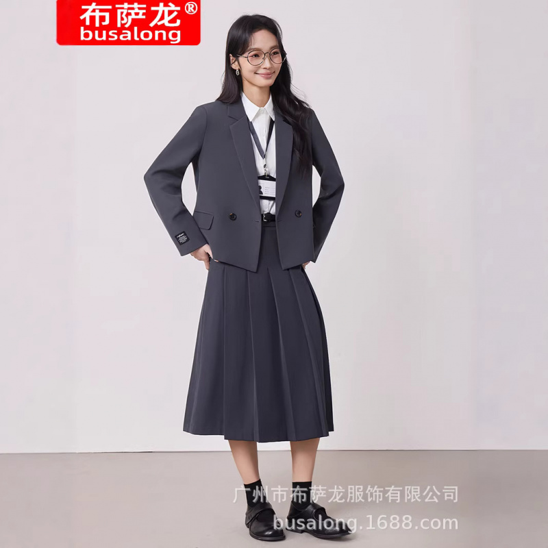 Gray women's suit set for spri - đánh giá và giá Women'S Formal Wear Petite