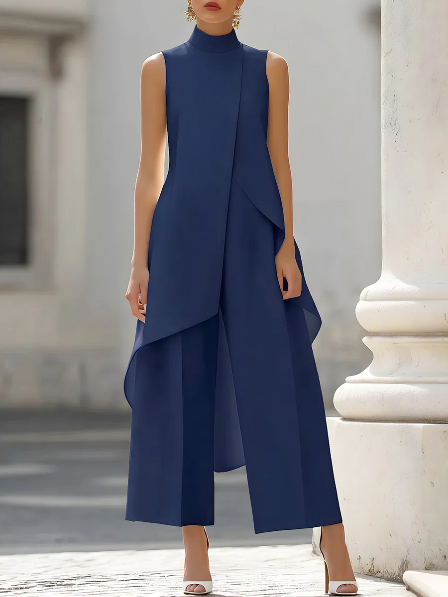 Sleeveless High Neck Asymmetri - đánh giá và giá Women'S Formal Wear Pants