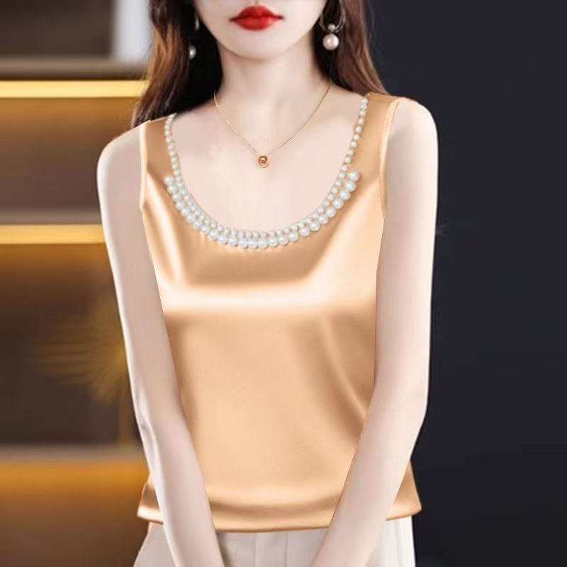 Solid Satin Silk Camisole Crop - đánh giá và giá Silk Camisole Work