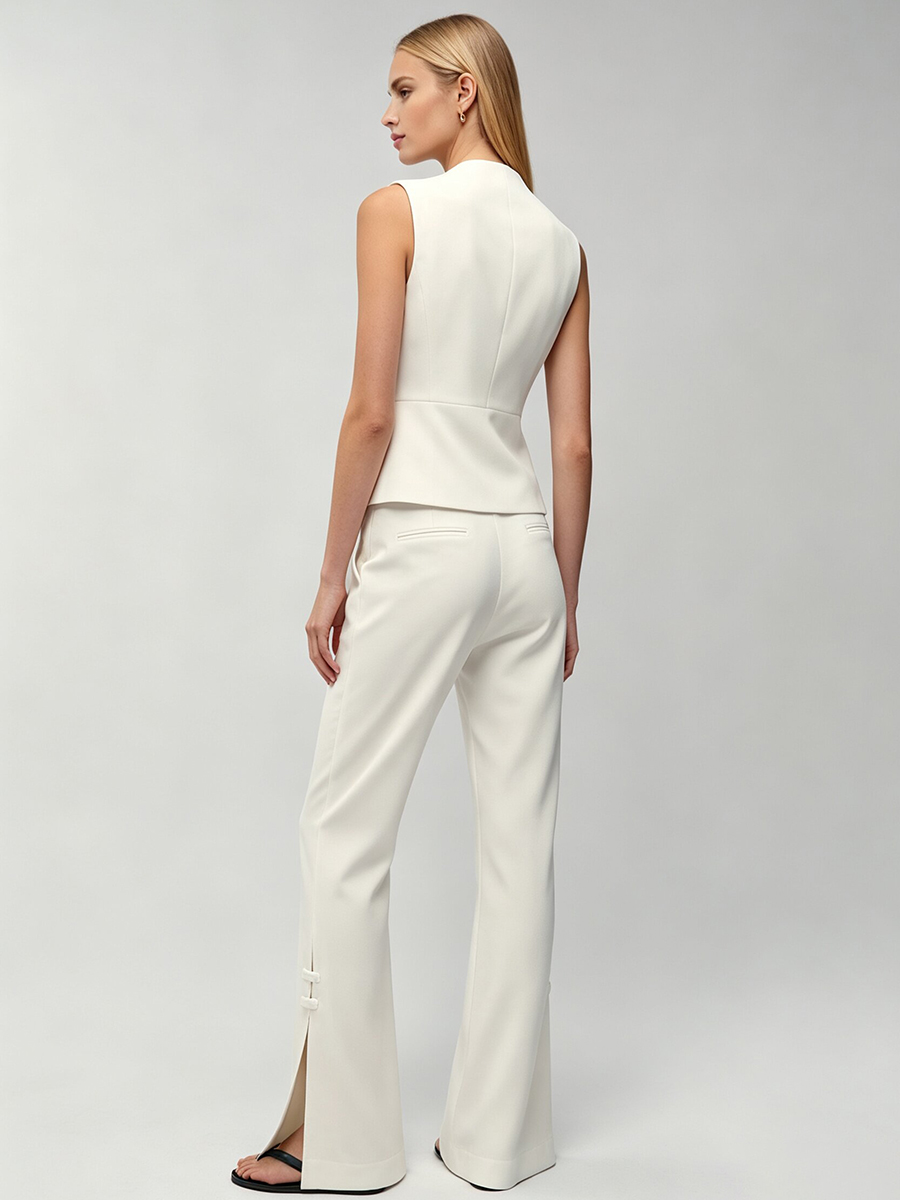 LIMO Women White Chinese Frog  - đánh giá và giá Women'S Formal Wear Pants