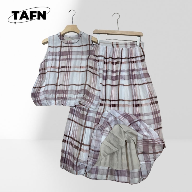 Elegant Women Checkered Two Pi - đánh giá và giá Pencil Skirt Midi