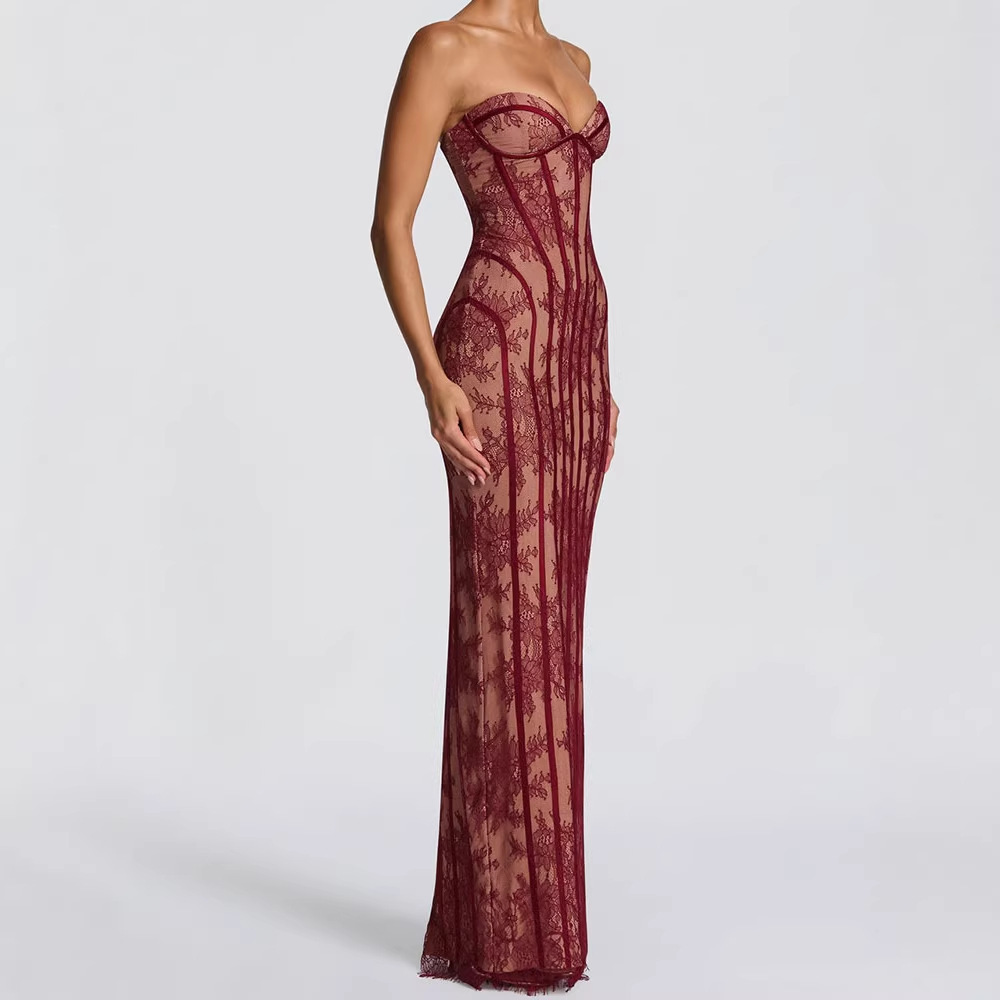 Strapless Bodycon Maxi Dress f - đánh giá và giá Formal Wear Women Us