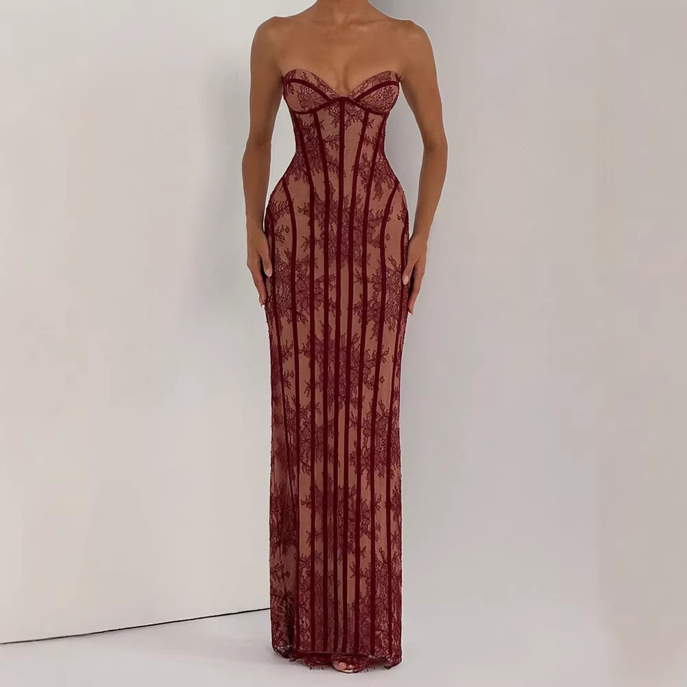 Strapless Bodycon Maxi Dress f - đánh giá và giá Formal Wear Women Us