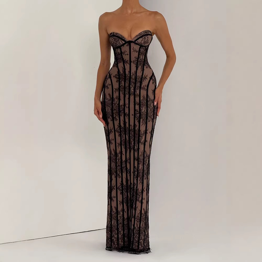 Strapless Bodycon Maxi Dress f - đánh giá và giá Formal Wear Women Us