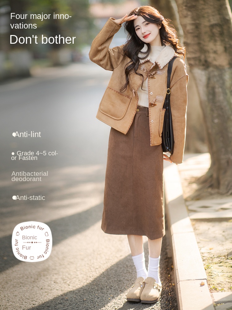 Suede short coat for women's w - đánh giá và giá Women'S Formal Wear Petite